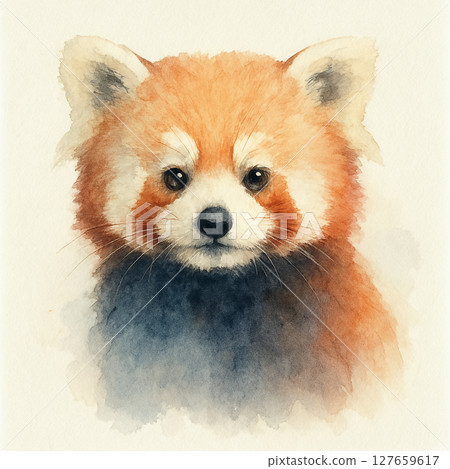 Red panda watercolor style 127659617