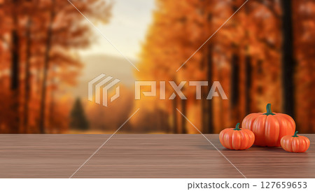 The Pumpkin for food or Holiday concept 3d Rendering. The Pumpkin for food or Holiday concept 3d Rendering. 127659653