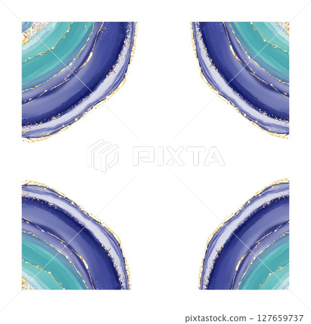Agate Style Frame - Blue Agate Style Frame - Blue 127659737