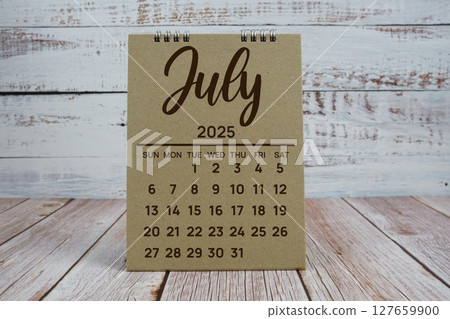 July 2025 annual monthly desk calendar for planning and management 127659900
