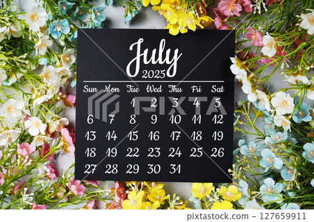 July 2025 annual monthly desk calendar for planning and management July 2025 annual monthly desk calendar for planning and management 127659911