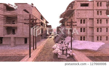 被毀的城市景觀 127660006