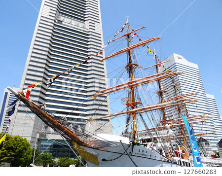 Nihon Maru and Landmark Tower Nihon Maru and Landmark Tower 127660283