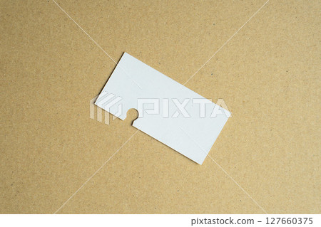 Ticket stub, white, plain Ticket stub, white, plain 127660375