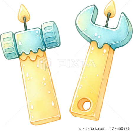 Colorful construction tools for a birthday Colorful construction tools for a birthday 127660526