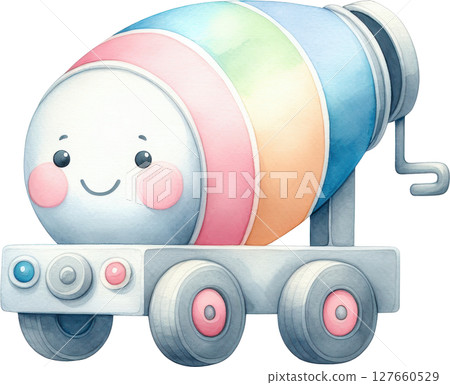 Colorful construction truck toy for a birthday Colorful construction truck toy for a birthday 127660529