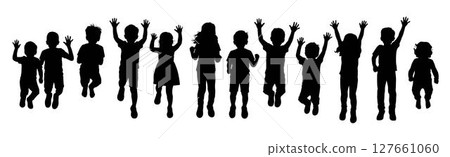 children, jump, happy 127661060