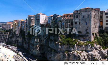 Tropea dominating the Coast of Calabria from its Clifftop Perch Tropea dominating the Coast of Calabria from its Clifftop Perch 127661188