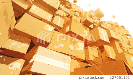 Pile of cardboard 127661191