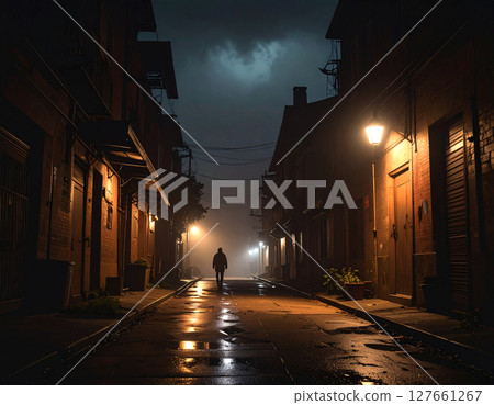 Atmospheric backstreets and people 127661267