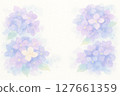 Hydrangea painted in watercolor 127661359