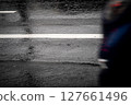 A rainy road 127661496