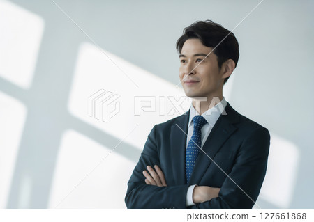 Japanese businessman with his arms crossed Generative AI Japanese businessman with his arms crossed Generative AI 127661868