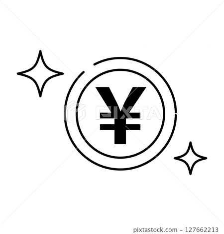 日元符號硬幣圖示說明 日元符號硬幣圖示說明 127662213