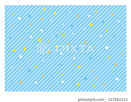 Confetti and diagonal stripes background material - Blue 127662321
