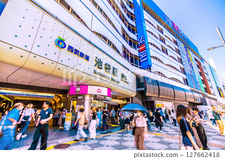 Tokyo cityscape in Japan, overlooking the east exit of Ikebukuro Station, etc. = 22nd 127662418