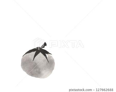 Cherry tomato hand-drawn monochrome illustration of food Cherry tomato hand-drawn monochrome illustration of food 127662688
