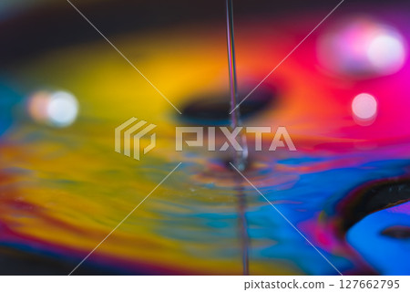 彩色的水面和水柱 彩色的水面和水柱 127662795