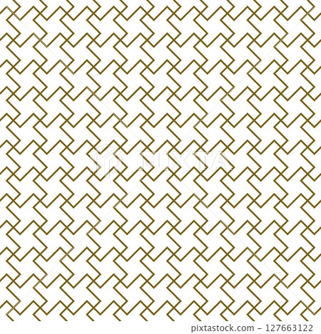 Seamless geometric ornament . Brown color thin lines . 127663122