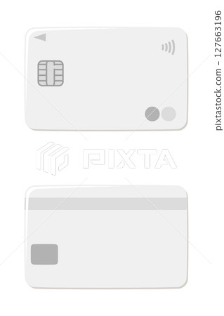無號碼信用卡（正面和背面） 127663196