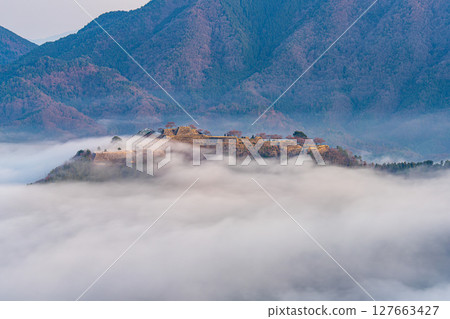 Takeda Castle ruins Unsea Takeda Castle ruins Unsea 127663427