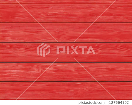 Red painted wooden wall background material 127664592