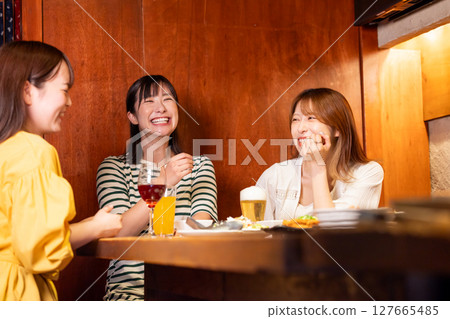 女子聚會上喝酒的女性 127665485