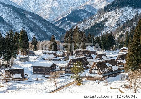 Snow-covered Ainokura Gassho-style Village Snow-covered Ainokura Gassho-style Village 127666043
