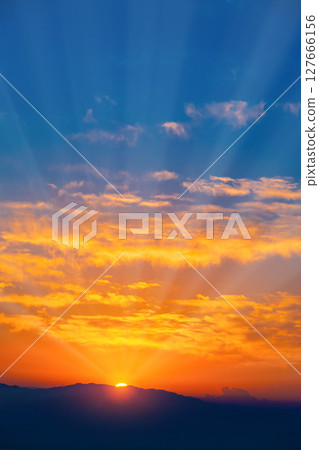 sunrise sky and sun sunrise sky and sun 127666156