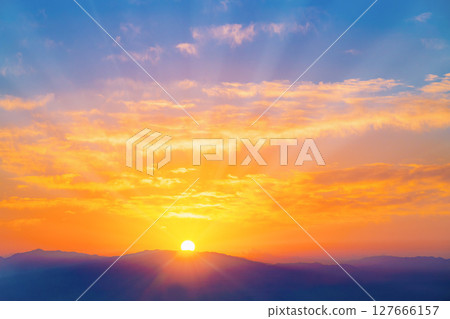 sunrise sky and sun sunrise sky and sun 127666157