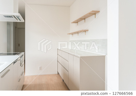 Newly built home's system kitchen and kitchen storage Newly built home's system kitchen and kitchen storage 127666566