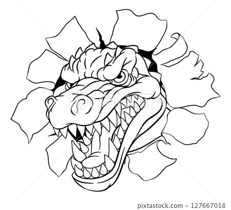 Dinosaur Crocodile Alligator Lizard Sports Mascot Dinosaur Crocodile Alligator Lizard Sports Mascot 127667018