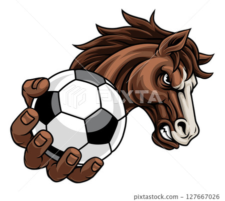 Horse Mustang Soccer Football Sports Team Mascot Horse Mustang Soccer Football Sports Team Mascot 127667026