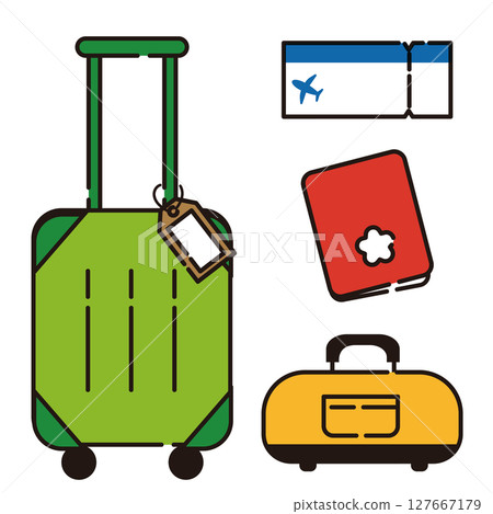 Travel belongings illustration Travel belongings illustration 127667179