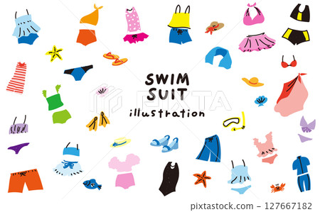 寬鬆泳衣插圖集 127667182