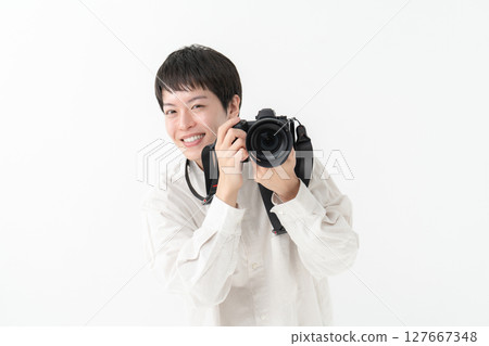 Photographer shooting studio 127667348