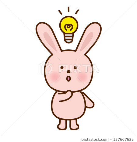 Cute illustration of a bunny with inspiration 127667622