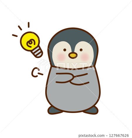 Cute illustration of a penguin with inspiration 127667626