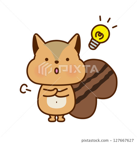 Cute illustration of a squirrel with inspiration Cute illustration of a squirrel with inspiration 127667627