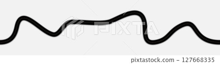 Seamless asphalt top view road or highway types in flat vector style isolated on white background Seamless asphalt top view road or highway types in flat vector style isolated on white background 127668335