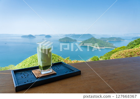 The view from the cafe at the top of Mt. Shiude The view from the cafe at the top of Mt. Shiude 127668367