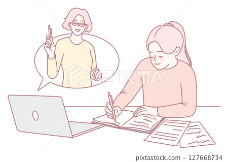 A Student Actively Engaging in Online Learning Alongside Effective NoteTaking Skills 127668734