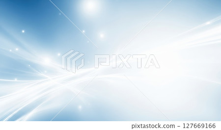 Futuristic background material with blue and white lights intersecting 127669166