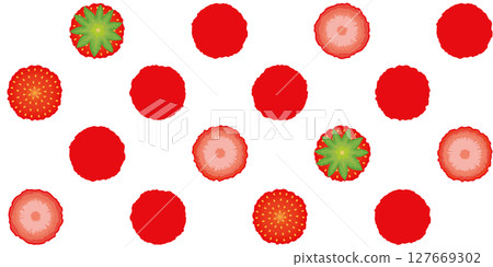 草莓圓點圖案 127669302
