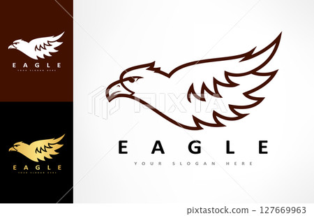 Eagle head logo bird vector. Animal design Eagle head logo bird vector. Animal design 127669963