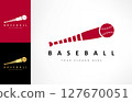 Baseball bat and ball logo vector. Sport design 127670051