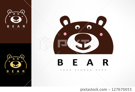 Bear logo vector. Animal design 127670055