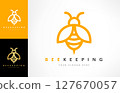 Bee logo vector. Beekeeping design. Insect illustration	 127670057