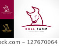 Bull head logo vector. Animal design 127670064
