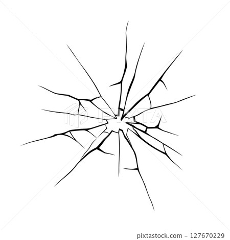 Glass crack broken texture window. Ice glass cracked effect background bullet mirror transparent isolated illustration Glass crack broken texture window. Ice glass cracked effect background bullet mirror transparent isolated illustration 127670229